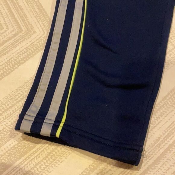 Adidas Navy Blue with Colors Boys Athletic Pants - Picture 2 of 6